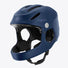 Casque vélo électrique Virgo Access bleu, version intégrale avec mentonnière et ventilation optimisée.