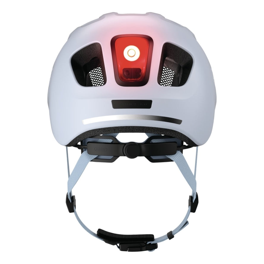 Casque velo enfant Abus Youn-I 3.0 blanc avec feu LED arriere pour securite et ajustement precise - vue 2