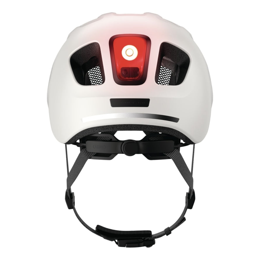 Casque velo enfant Abus Youn-I 3.0 blanc avec feu LED arriere pour une securite et un confort adaptes - vue 2