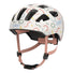 Casque velo enfant Abus Youn-I 3.0 blanc motifs avec feu LED arriere pour securite et style ludique