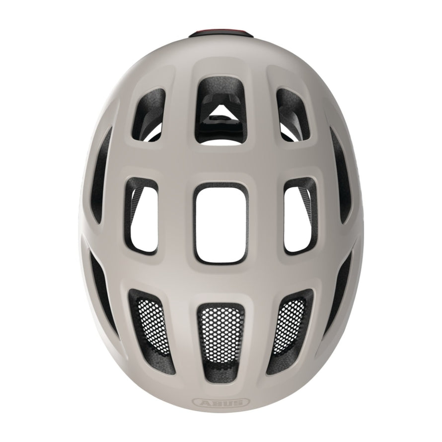 Casque velo enfant Abus Youn-I 3.0 blanc avec feu LED arriere pour securite et confort ajustable - vue 2