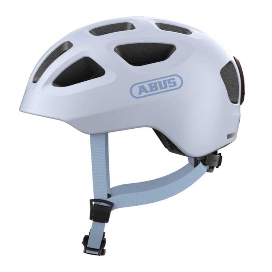 Casque velo enfant Abus Youn-I 3.0 bleu clair avec feu LED arriere pour securite et confort ajustable - vue 3