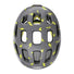 Casque velo enfant Abus Youn-I 3.0 gris avec motifs eclairs et feu LED arriere pour securite active