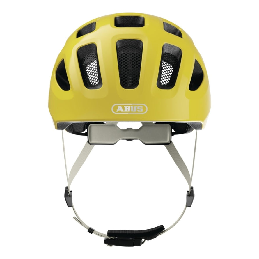 Casque velo enfant Abus Youn-I 3.0 jaune avec feu LED arriere pour securite et confort ajustable - vue 2