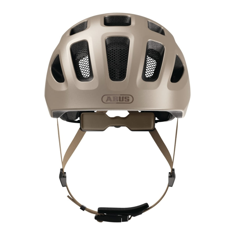 Casque velo enfant Abus Youn-I 3.0 taupe avec feu LED arriere pour securite et confort ajustable - vue 2
