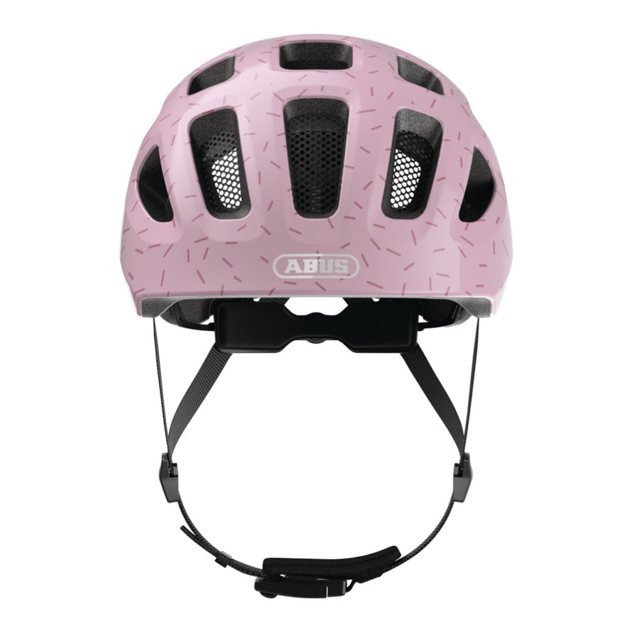 Casque velo enfant Abus Youn-I 3.0 rose avec feu LED arriere pour securite et confort ajustable - vue 5