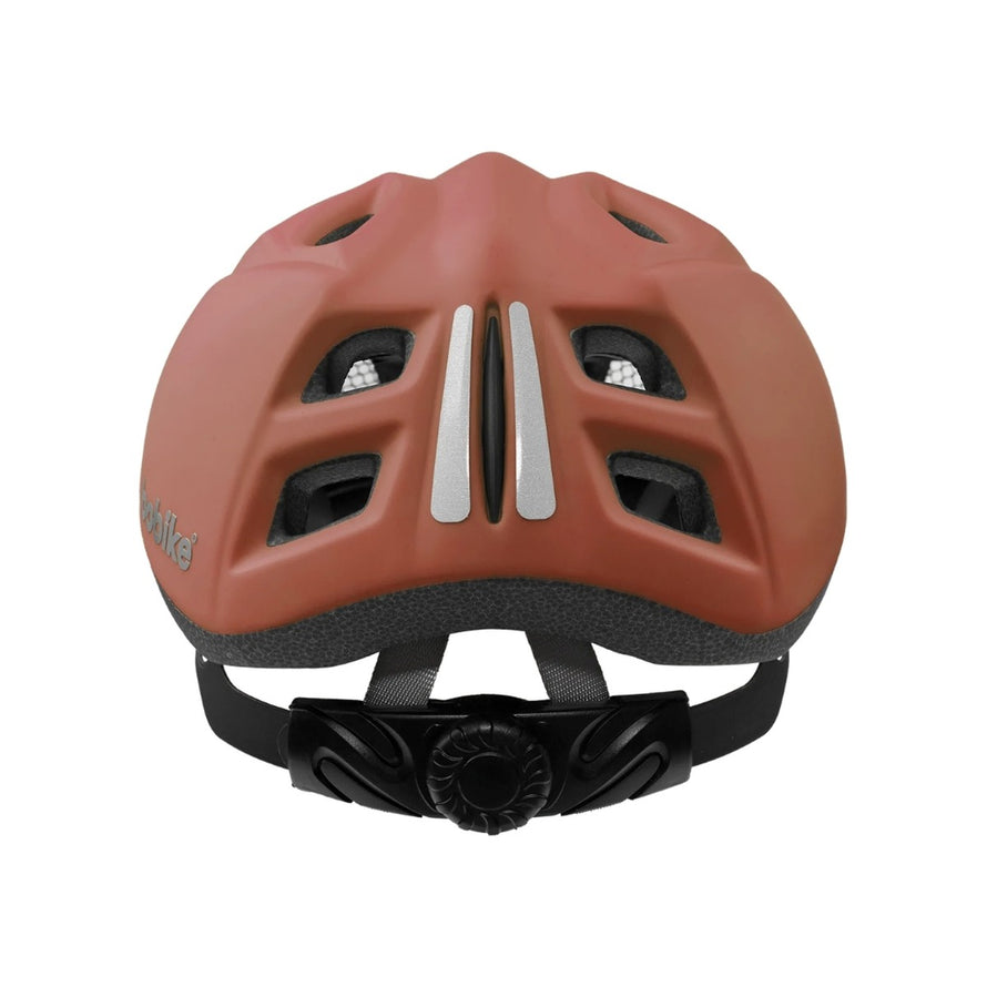 Casque vélo enfant Bobike Kids In-Mold terre cuite vue arrière, protection et confort pour enfants