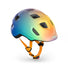 Casque vélo enfant Hourra MET aux couleurs dégradées avec sangle orange, compatible siège vélo enfant pour sécurité
