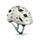 Casque velo enfant Hourra MET motifs geometriques pastel avec sangle verte, compatible siege velo enfant pour securite et confort
