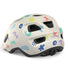 Casque velo enfant Hourra MET motifs multicolores sur fond clair, compatible siege velo enfant pour protection et confort