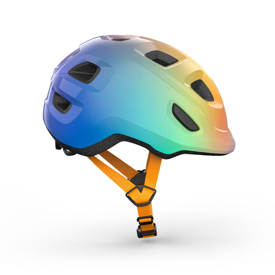 Casque vélo enfant Hourra MET coloré avec ventilation, compatible siège vélo enfant pour sécurité renforcée
