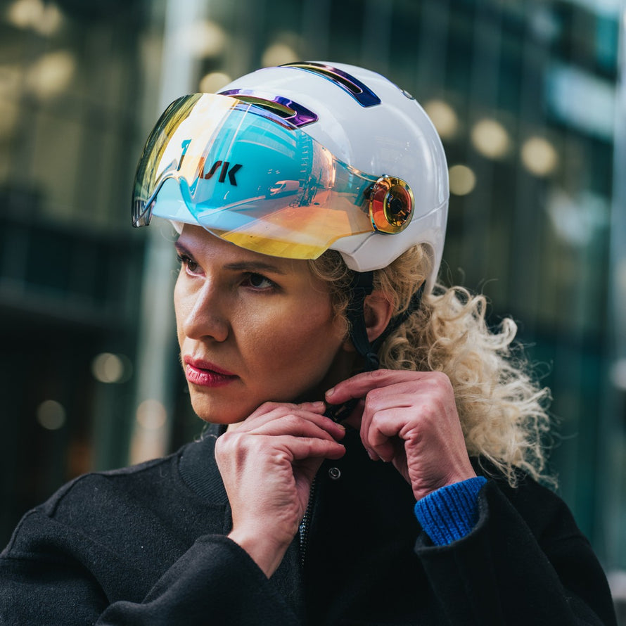 fahrradhelm kask Urban R Rainbow Kask Fahrradhelm mit Visier für E-bikes und Pedelecs