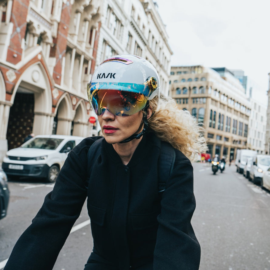 fahrradhelm sonnenbrille Urban R Rainbow Kask Fahrradhelm mit Visier für E-bikes und Pedelecs
