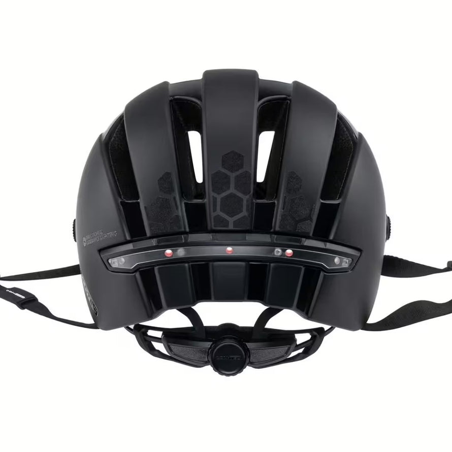 Casque vélo noir Contex Como 33 avec leds intégrées pour une sécurité renforcée et visibilité accrue