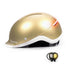 Casque velo lumineux Overade Life couleur rose gold avec clignotants pour securite urbaine optimale