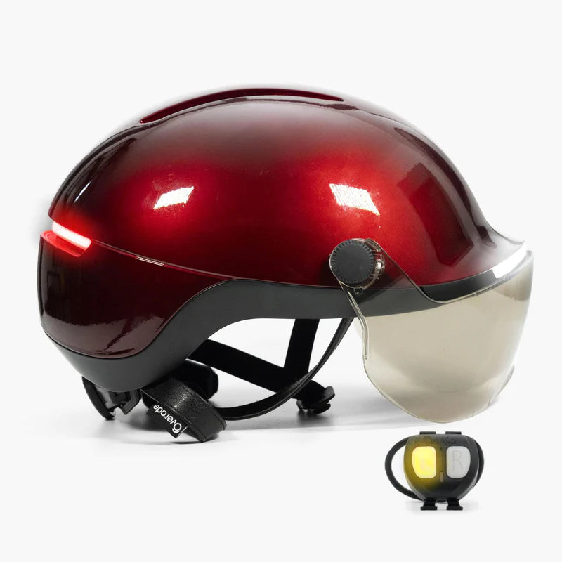 Casco da bici con visiera luminosa e indicatori di direzione – Overade Life