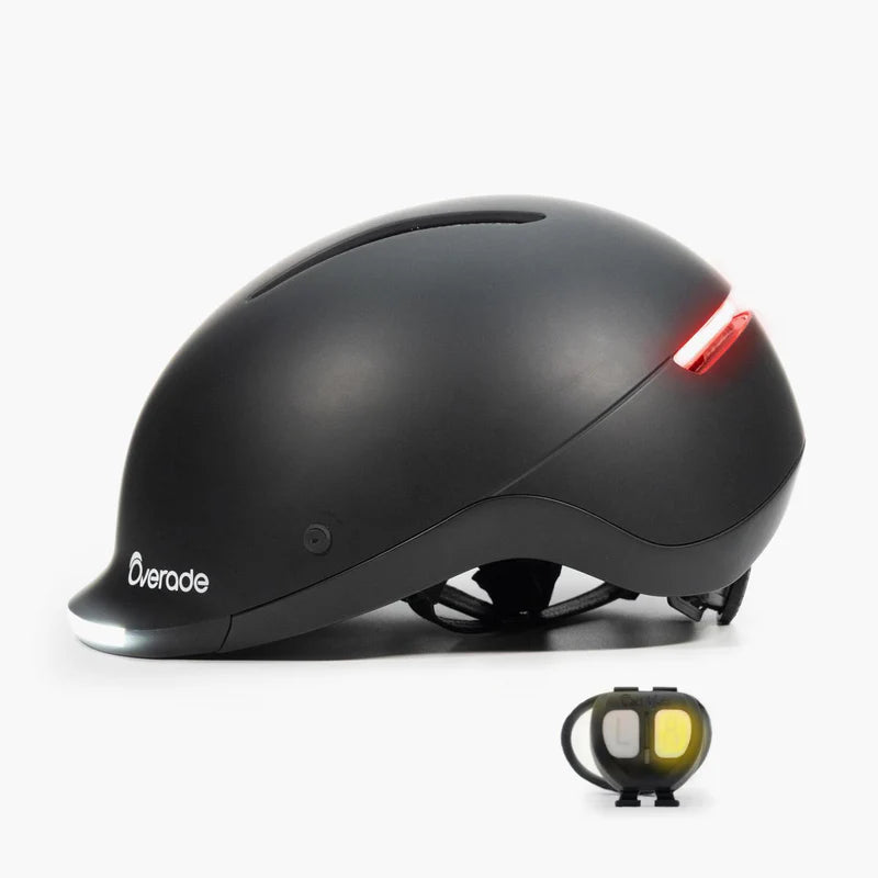 Casco da bici luminoso con indicatori di direzione – Overade Life