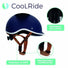 Fietshelm Coolride Headlock marineblauw met vizier en gevoerde kinband voor comfort en veiligheid