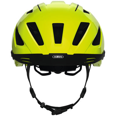 neongelber fahrradhelm ABUS Pedelec 2.0 Neongelber Helm für Stadtradfahrer