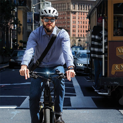 Casque vélo ville jaune fluo Pedelec 2.0 Abus avec éclairage - #6
