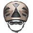 Vue arrière du casque vélo Abus Pedelec 2.0 Ace champagne avec lumière intégrée et réflecteurs