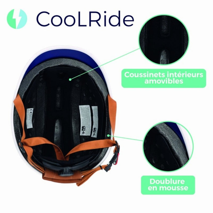 Fietshelm voor de stad Coolride model Headlock met vizier, uitneembare kussentjes en comfortabele schuimvoering