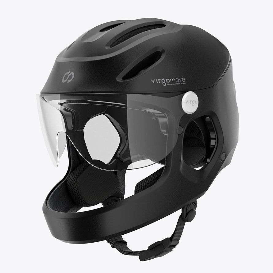 Casque Virgo Integral noir – Modèle noir du casque intégral Virgo Move, alliant protection complète et style moderne.