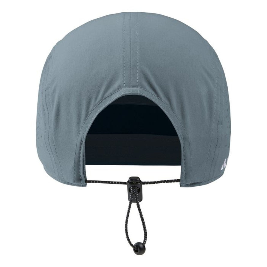Casquette Vaude Scopi Cap 5 panels bleu gris, ajustable et respirante pour cyclisme et activités outdoor