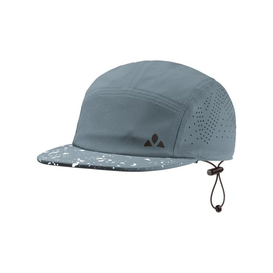 Casquette Vaude Scopi Cap 5 panels bleu gris, légère et respirante pour cyclisme et activités outdoor