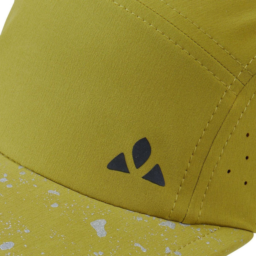 Casquette Vaude Scopi Cap 5 panels jaune sable, légère et respirante pour cyclisme et activités outdoor