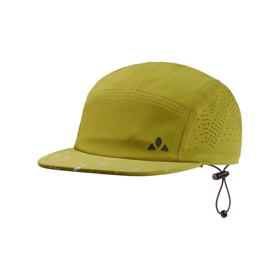 Casquette Vaude Scopi Cap 5 panels vert olive, légère et respirante pour cyclisme et activités outdoor