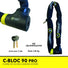 Antivolketting 90 cm Auvray C-Bloc Pro met geïntegreerd slot en textielbescherming voor beveiligde fiets