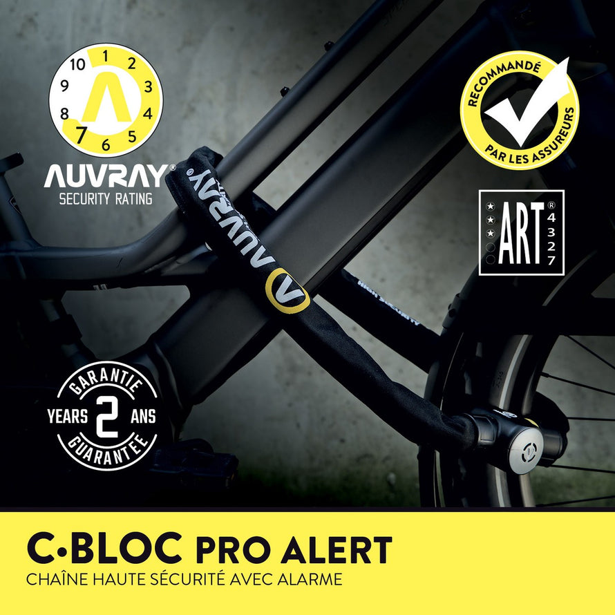 antivriesketting auvray c-bloc pro alert 100 cm diameter 10 mm met krachtige geluidsalarm