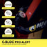 Antivol ketting alarm Auvray C-Bloc Pro Alert 100 cm cementstaal met zwarte nylon hoes