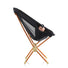 Chaise pliable legere Corto avec structure aluminium orange et assise noire, parfaite pour le cyclisme outdoor
