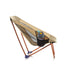 Chaise pliable ultra legere Corto beige avec porte-gourde, ideale pour camping et loisirs en plein air
