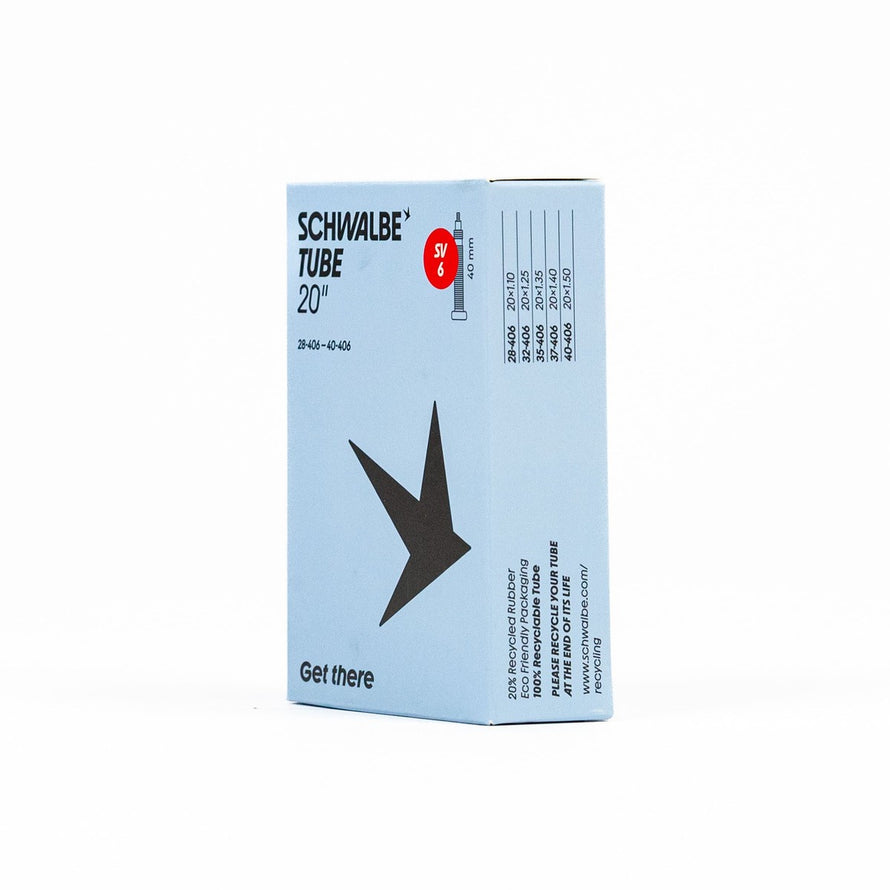 Chambre a air 20 pouces Schwalbe avec emballage et valve SV6 pour velo