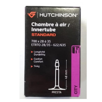 Chambre à air Hutchinson 700x20-25 Valve Presta 48 mm Chambre à air Hutchinson 700x20-25 Valve Presta 48 mm