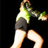 Chouchou reflechissant GoFluo vert neon pour cyclistes, optimise la visibilite en conditions de faible luminosite