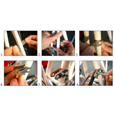 Colliers de fixation porte-bagages pour haubans sans trous Tubus