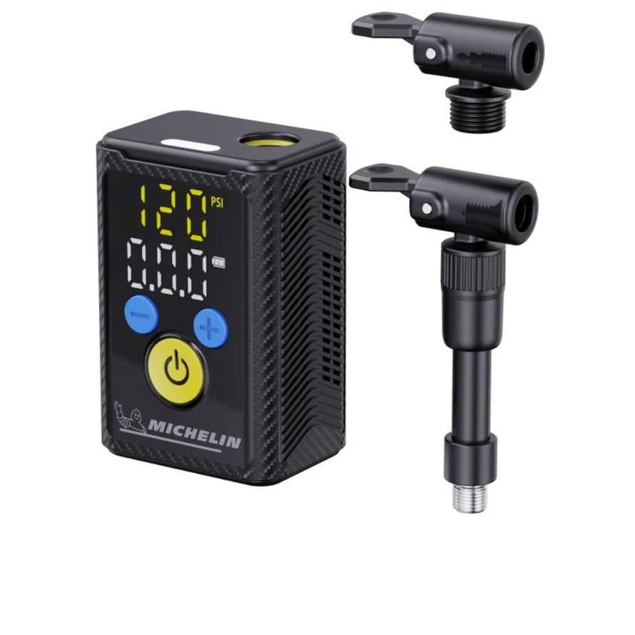 Mini compresseur velo Michelin Ultra Compact AIR+ PRO portable avec ecran LED pour gonflage precis et rapide
