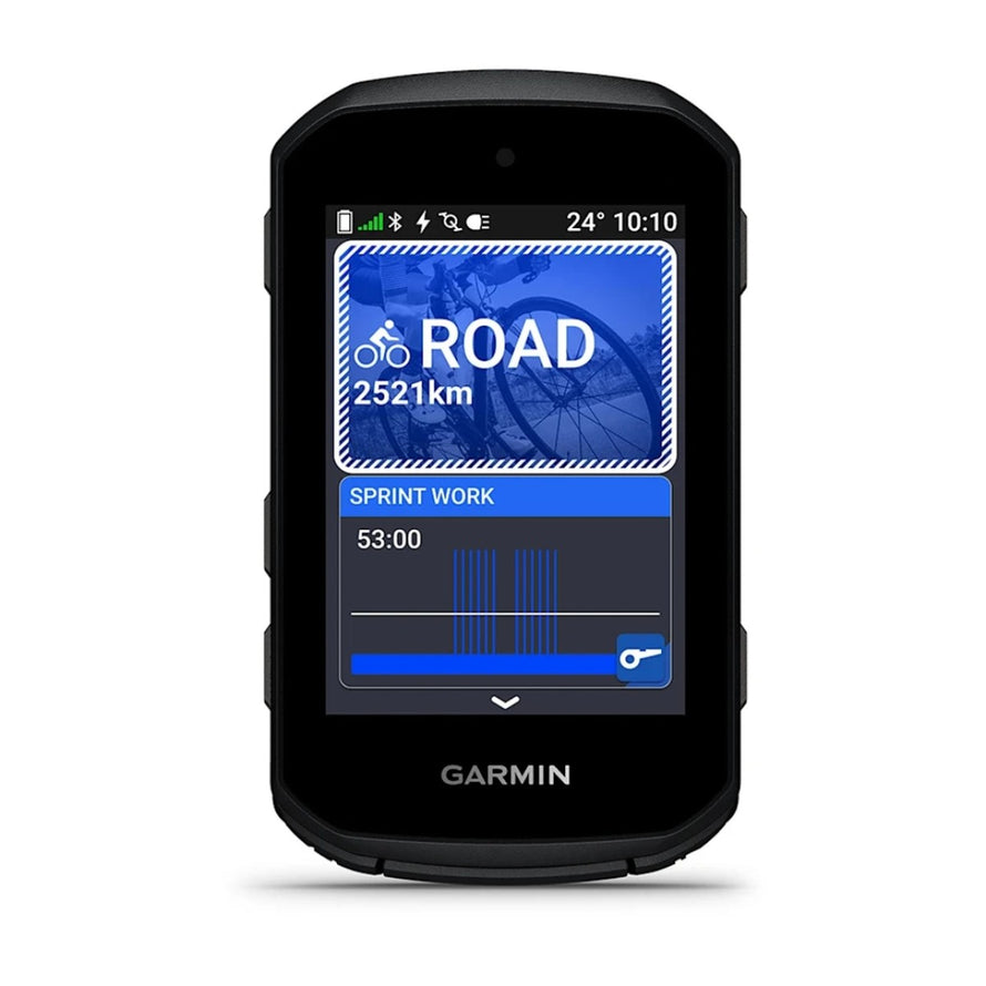Compteur GPS Garmin Edge 550 affichant les données dactivite et distance pour cyclisme sur route