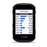 Compteur GPS Garmin Edge 550 affichant un rapport de vitesse et temps par pignon pour cyclisme