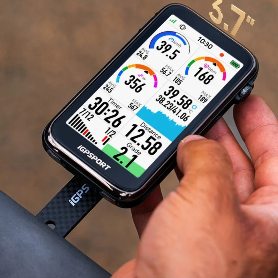 Compteur GPS IGPSPORT BiNavi ULTRA avec ecran 5,1 pouces et suivi precis des performances cyclistes