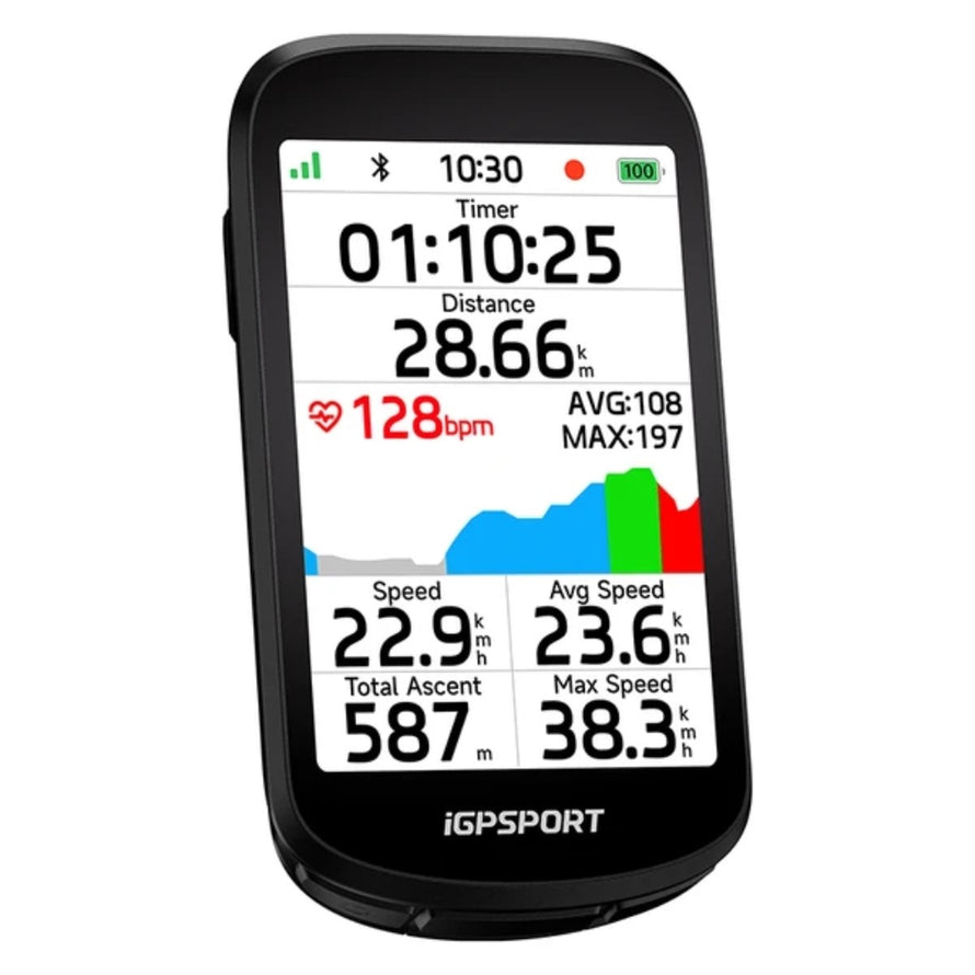 Compteur vélo iGPSport BSC500 222 affichage données performance vitesse fréquence cardiaque