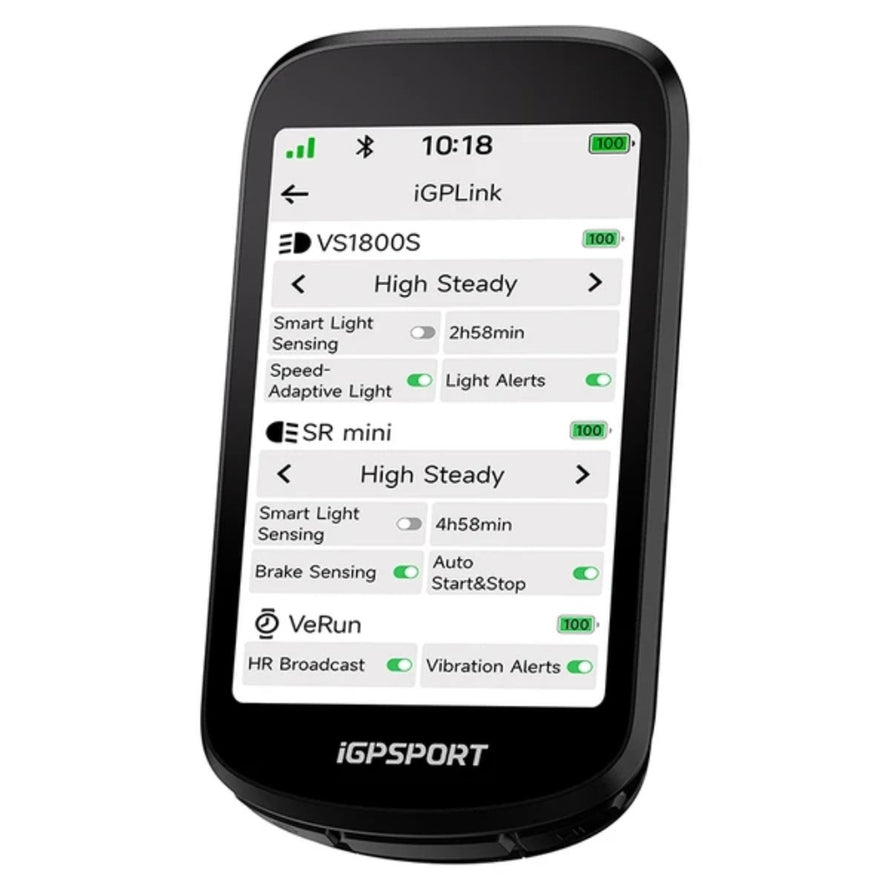 Compteur vélo iGPSport BSC500 222 avec écran couleur et fonctions connectées pour suivi en temps réel