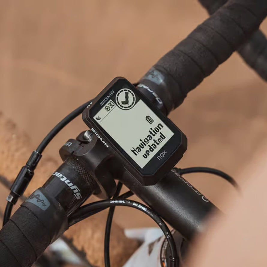 Compteur Sigma Rox 4.0 Endurance affichant mise a jour navigation pour cyclistes exigeants