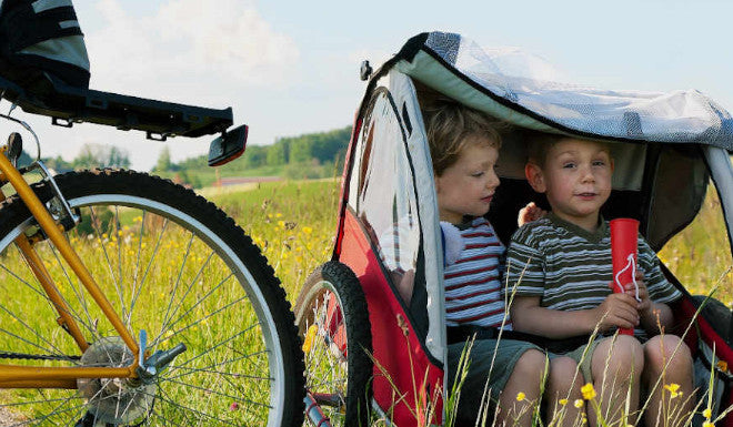 Remorque vélo pour deux enfants BIKE ORIGINAL 2 en 1- Rochelbike