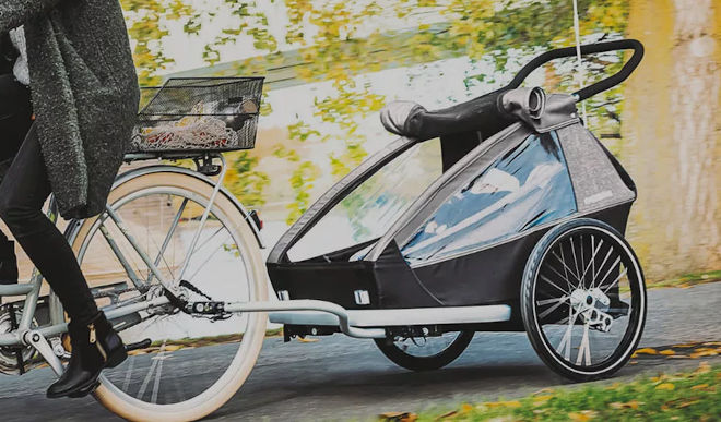 ShenMo Attache Remorque Velo 2 pcs, Universelle Attache-remorque pour vélo,  Connecteur d'Attelage de Remorque de Vélo, Remplacement d'Attelage de  Remorque