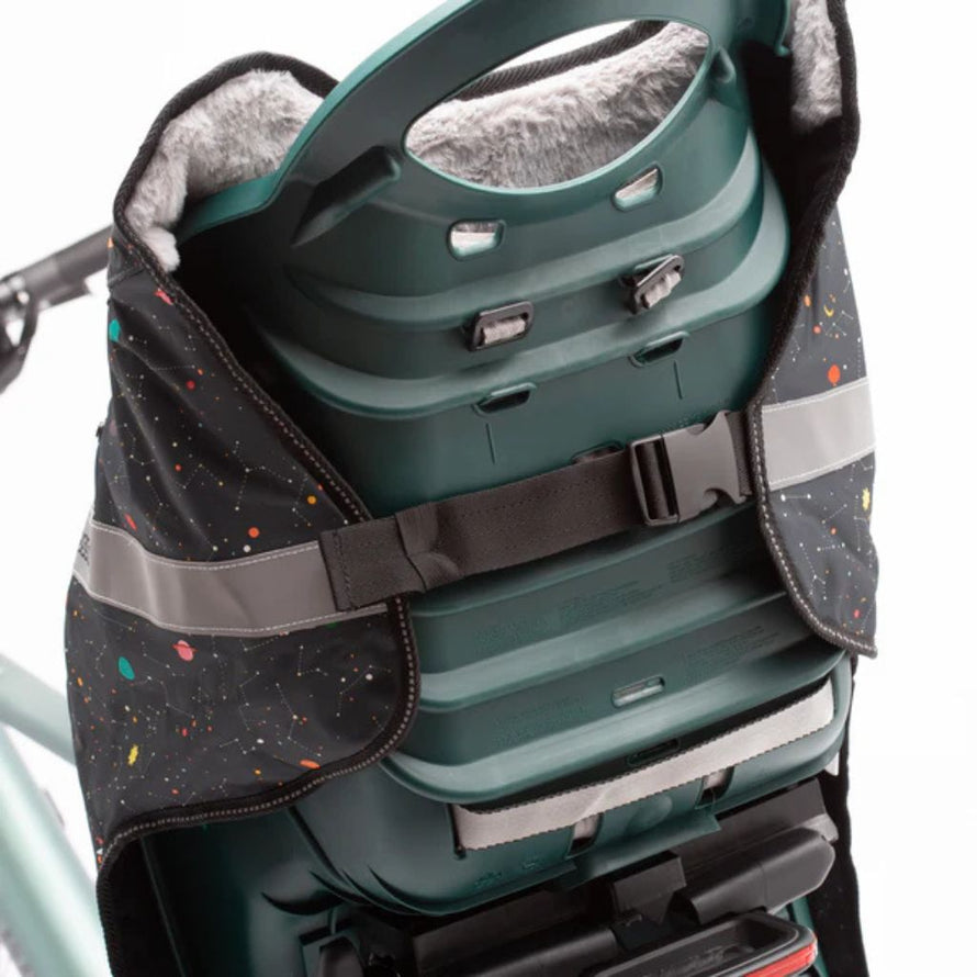 Fixation arrière de la housse thermique Opossum Galaxy avec sangles et doublure polaire douillette